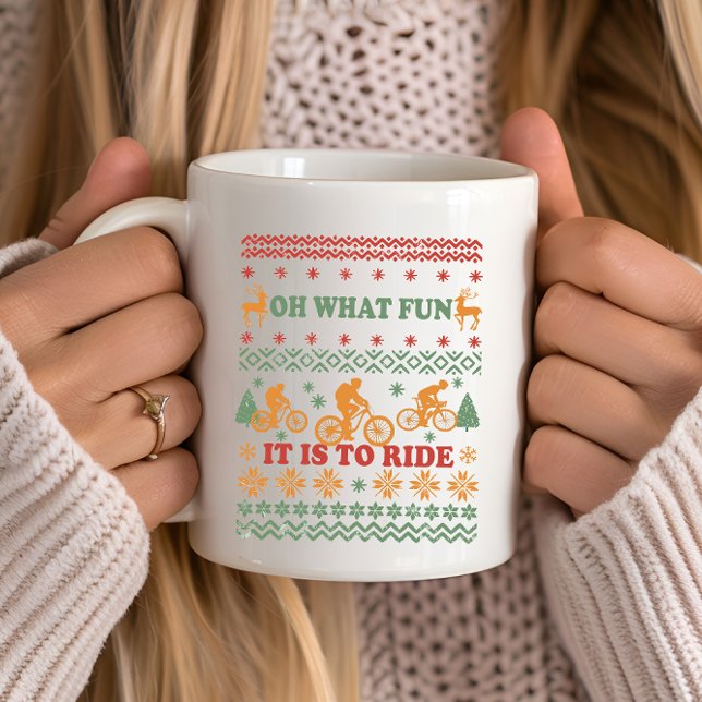 Mug Vilain pull Joyeux Noël à vélo (Créateur téléchargé)