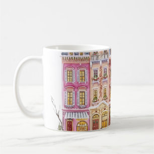 Mug Village de Noël hivernal à l'aquarelle