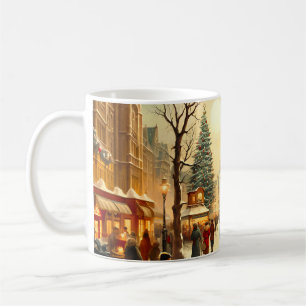 Mug Village de Noël hivernal vintage