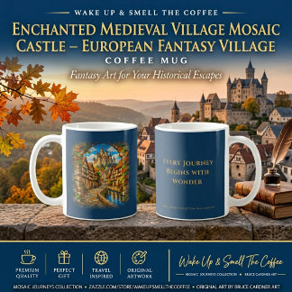 Mug Village Médiéval Enchanté Mosaïque Château