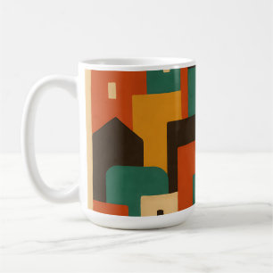 Mug Village Méditerranéen Géométrique Abstrait