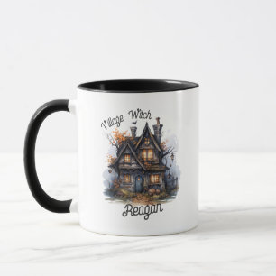 Mug Village Sorcière mignonne Maison hantée Halloween
