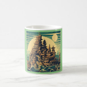 Mug Ville d'Atlantis 4 - Style boisé