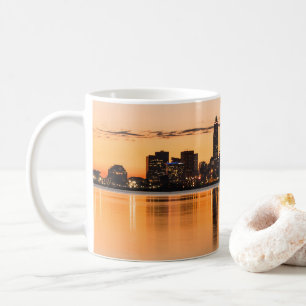 Mug Ville de Cleveland Ohio coucher de soleil paysage 