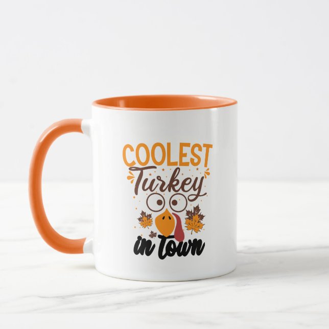 Mug Ville de dinde la plus froide Thanksgiving (Gauche)