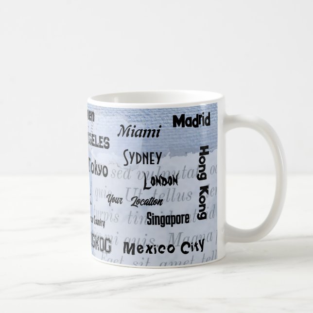 Mug ville de Mega bleu bébé (Droite)