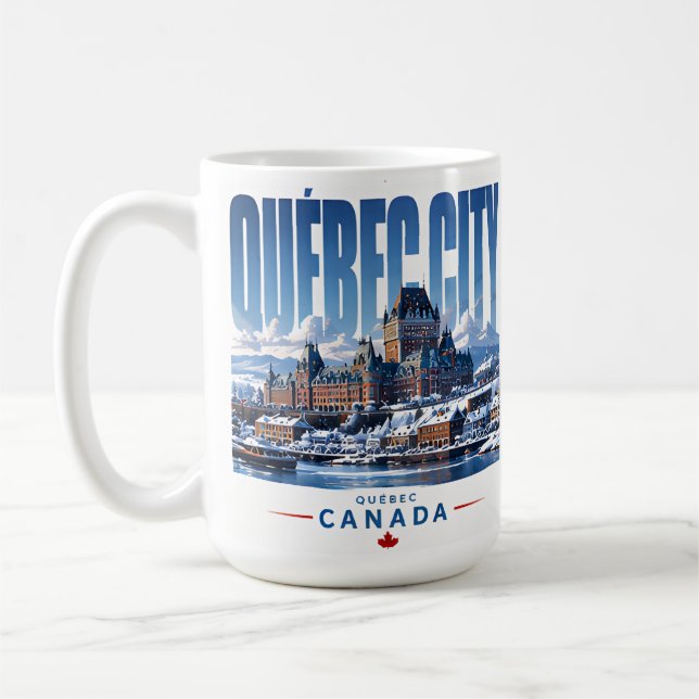 Mug 🏰 Ville de Québec Skyline Moderne 🏰 (Gauche)