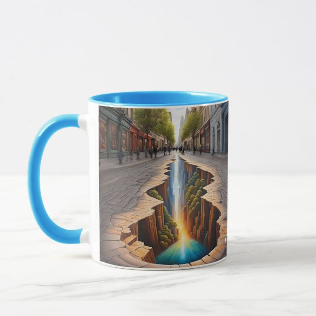 Mug Ville d'illusion Optique Vigoureuse Imaginaire (Gauche)