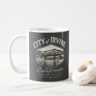 MUG VILLE D'IRVINE ORANGE CALIFORNIE VINTAGE