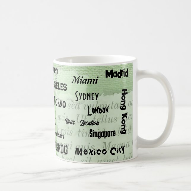 Mug ville verte de printemps Mega (Droite)