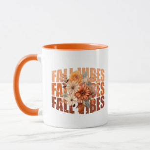 Mug Villes d'automne aquarelle fleur sauvage feuilles