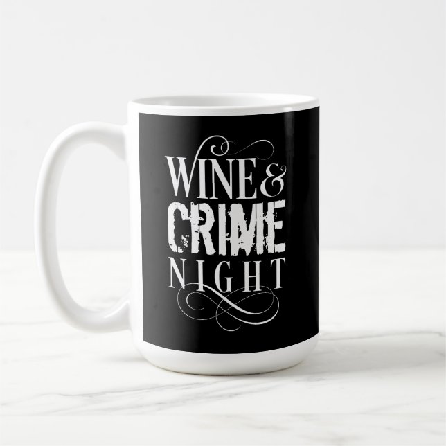 Mug Vin & Crime Night - drôle de crime vrai (Gauche)