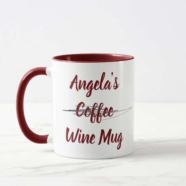 Mug Vin de café griffé personnalisé (Gauche)