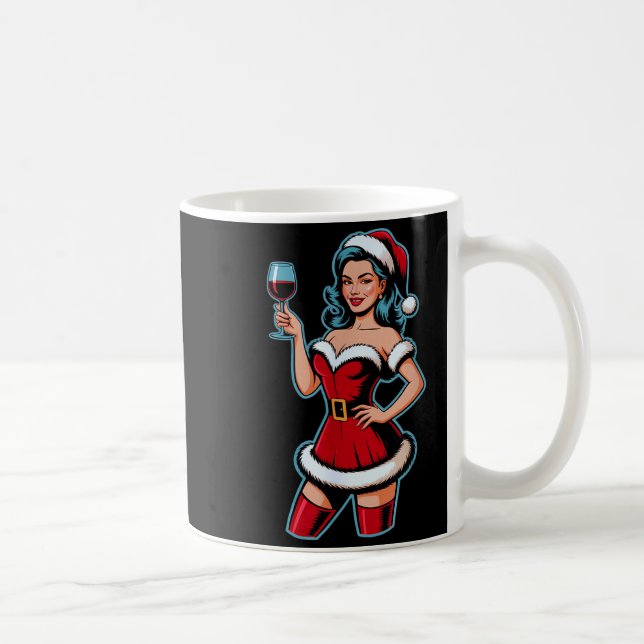 Mug Vin de Noël Santa Fille Fête de Vacances Drôle de  (Droite)