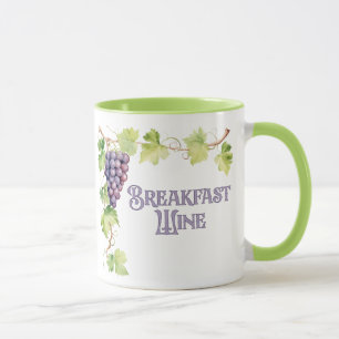 Mug Vin de petit déjeuner drôle tendance