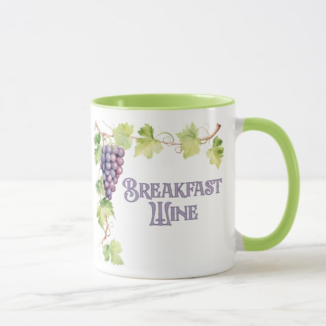 Mug Vin de petit déjeuner drôle tendance (Droite)