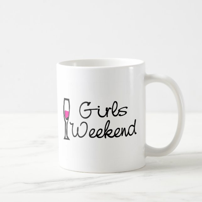 Mug Vin de week-end de filles (Droite)