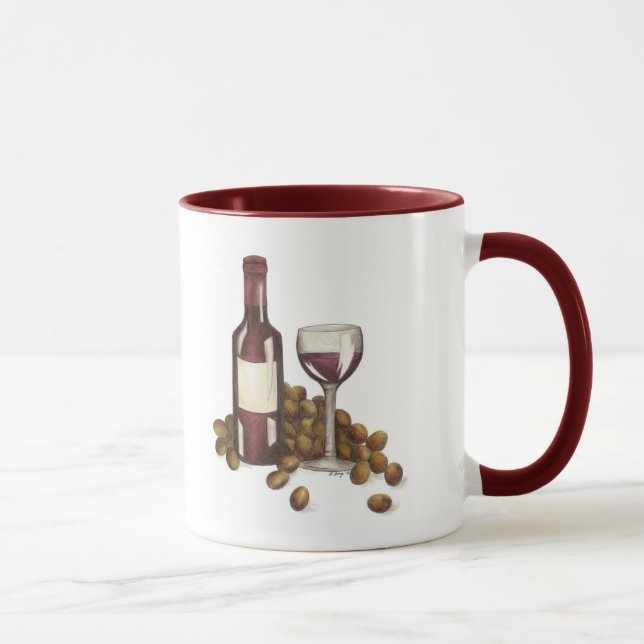 Mug Vin personnalisé Vin Dégustation de raisins de ver (Droite)
