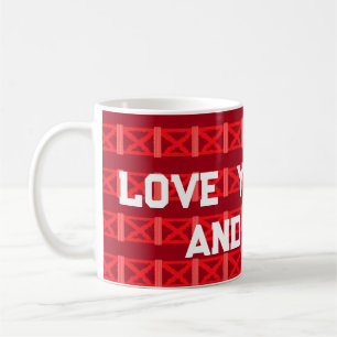 Mug Vin rouge rubis avec croix amour lots message