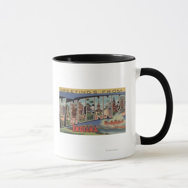 Mug Vincennes, Indiana - Scènes de grandes lettres (Droite)