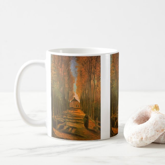 Mug Vincent van Gogh - Avenue des peupliers à l'automn (Avec donut)