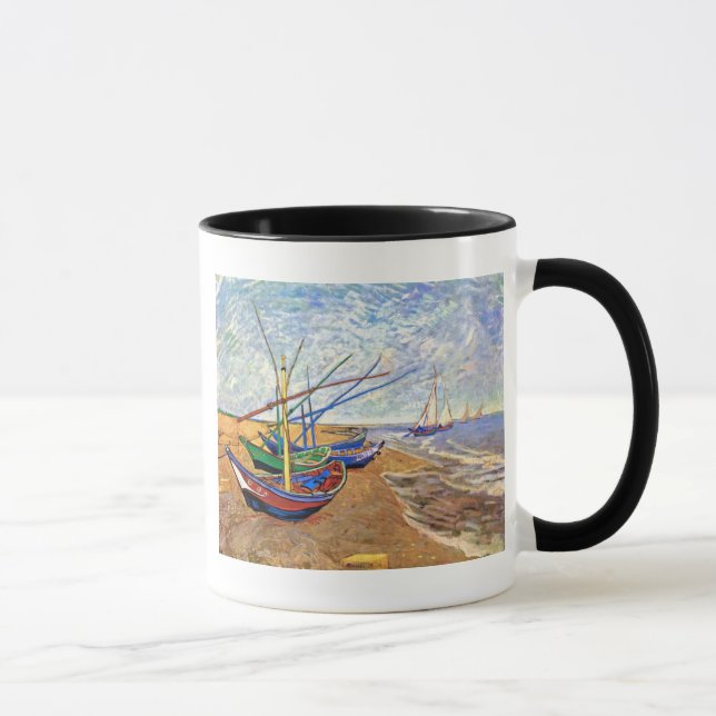 Mug Vincent Van Gogh - Bateaux de pêche sur la plage (Droite)