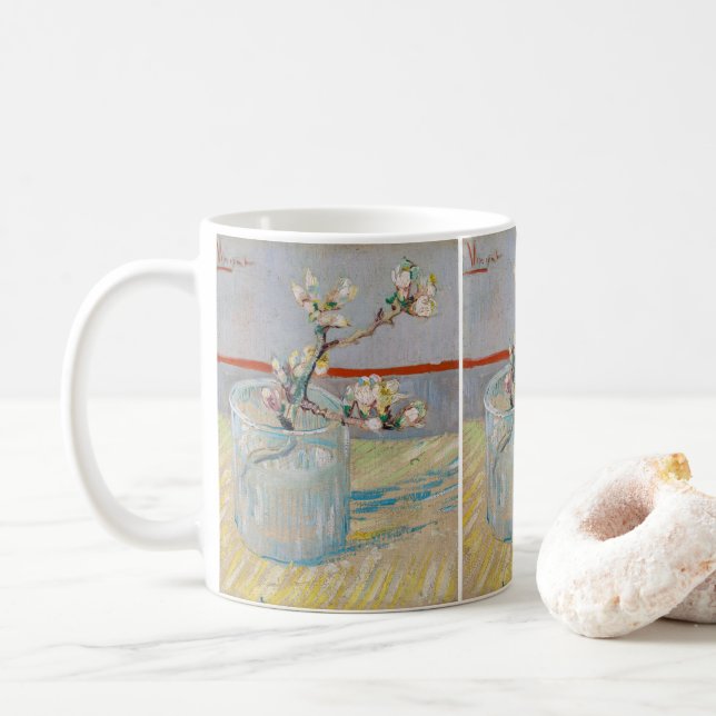 Mug Vincent van Gogh - Branche d'amandes en verre (Avec donut)
