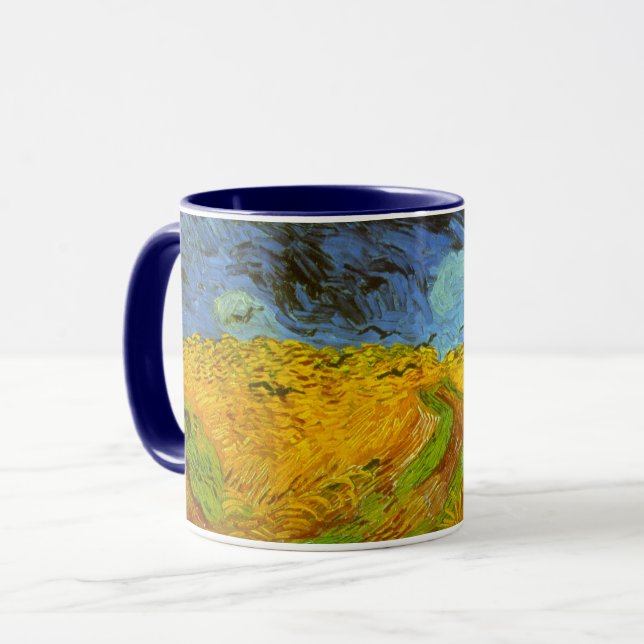 Mug Vincent van Gogh Champ de blé avec corbeaux (Devant gauche)