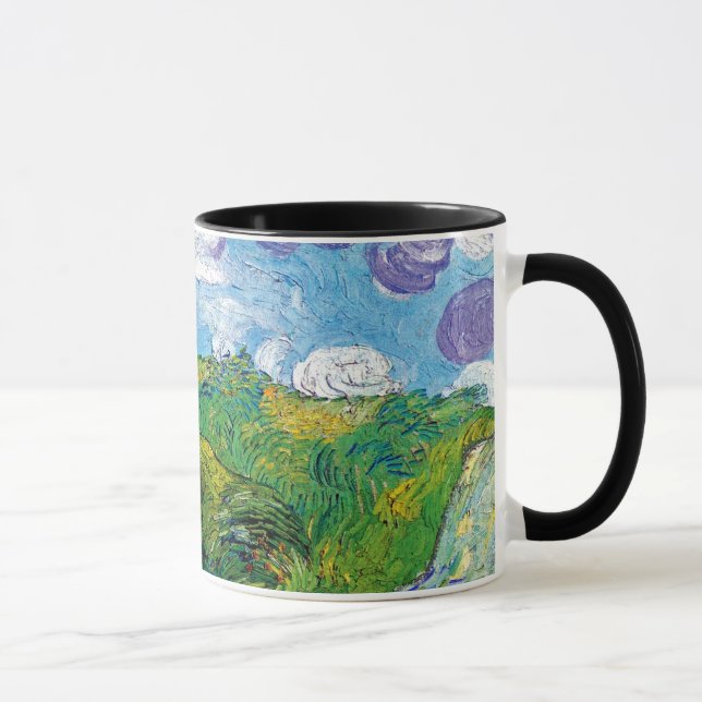 Mug Vincent Van Gogh - Champs de blé vert à Auvers (Droite)