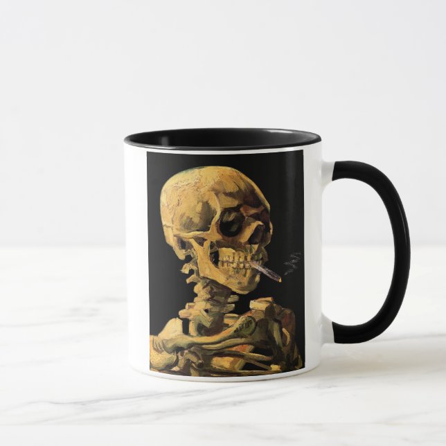Mug Vincent Van Gogh - Crâne avec cigarette allumée (Droite)