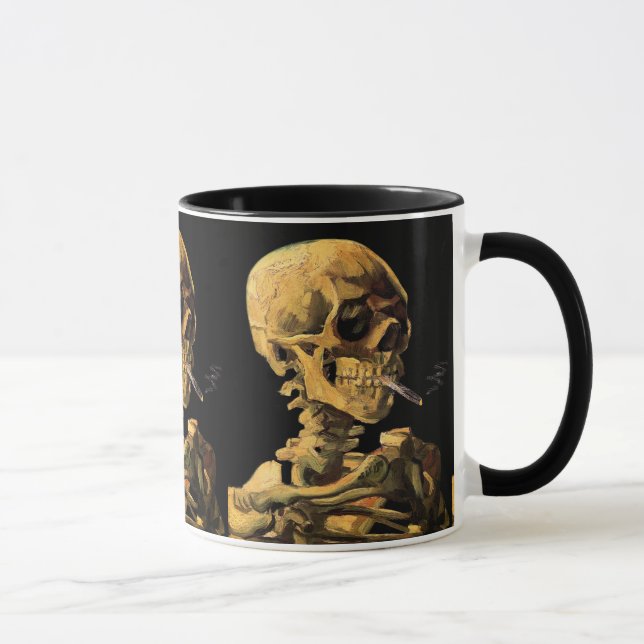 Mug Vincent Van Gogh - Crâne avec cigarette brûlante (Droite)