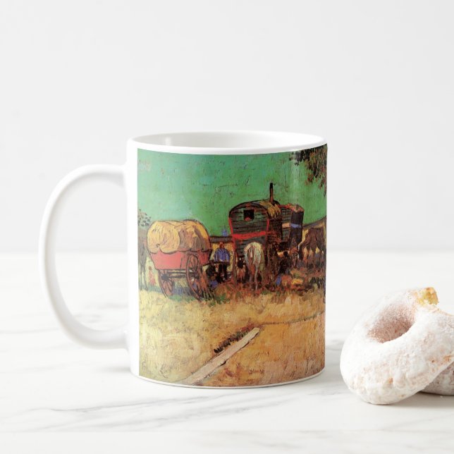 Mug Vincent van Gogh - Encampement des caravanes tziga (Avec donut)