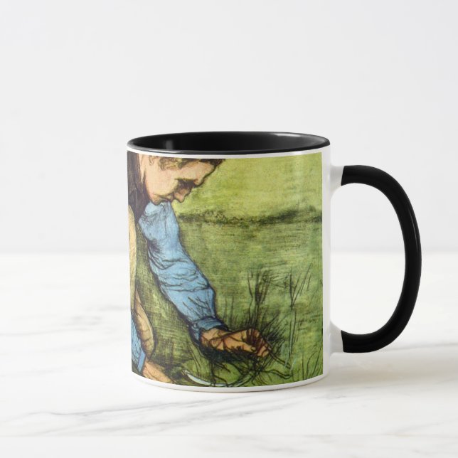 Mug Vincent Van Gogh - Garçon coupant de l'herbe avec  (Droite)