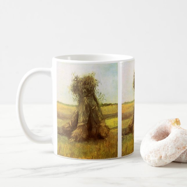 Mug Vincent van Gogh - Gerbes de blé (Avec donut)