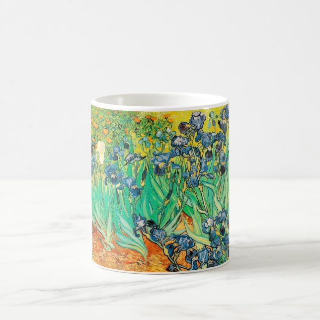Mug Vincent van Gogh Irises 1889 Fleurs bleues (Centre)