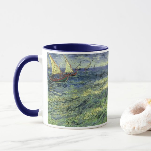 Mug Vincent van Gogh - La mer à Saintes Maries (Avec donut)
