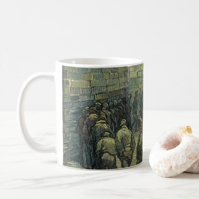 Mug Vincent van Gogh - Les Prisonniers faisant de l'ex (Avec donut)