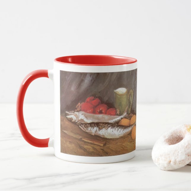 Mug Vincent van Gogh - Maquereaux, citrons et tomates (Avec donut)
