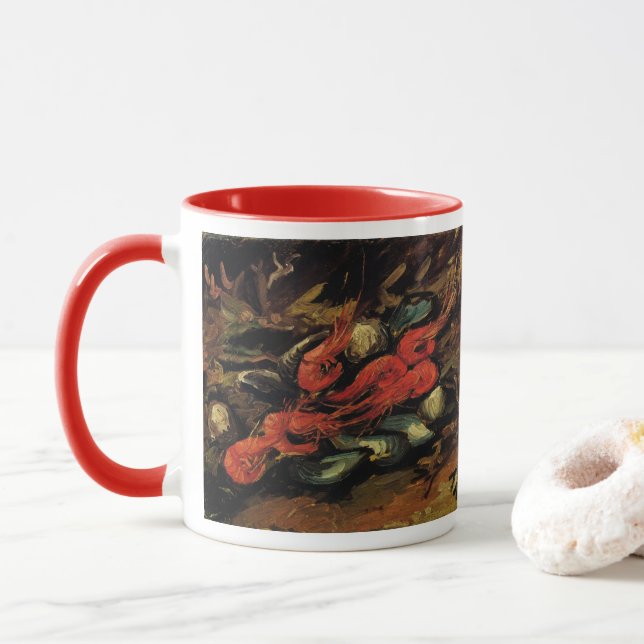 Mug Vincent van Gogh - Moules et crevettes à vie morte (Avec donut)