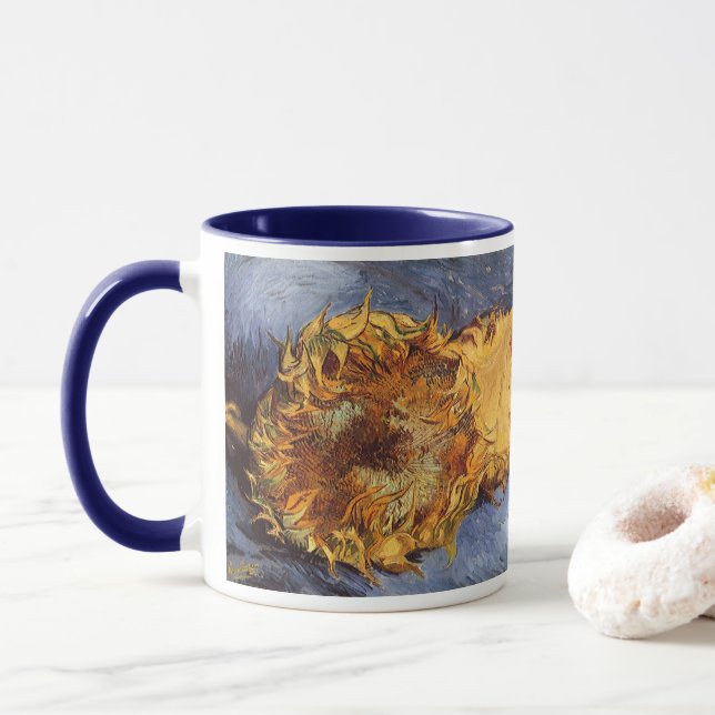 Mug Vincent van Gogh - Nature morte : Deux tournesols  (Avec donut)