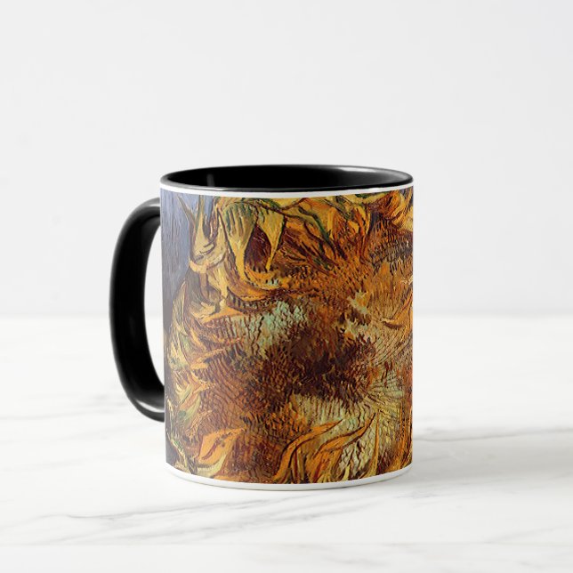 Mug Vincent van Gogh - Nature morte : Deux tournesols  (Devant gauche)