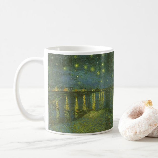 Mug Vincent van Gogh - Nuit étoilée sur le Rhône (Avec donut)