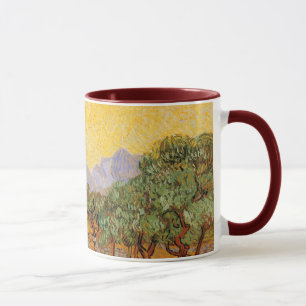 Mug Vincent van Gogh - Oliviers, Ciel Jaune et Soleil