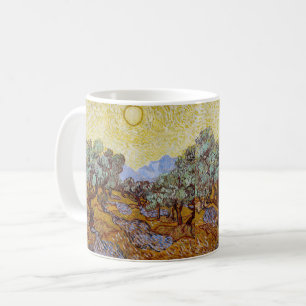 Mug Vincent van Gogh - Oliviers, Ciel Jaune et Soleil