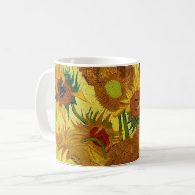 Mug Vincent Van Gogh Quinze tournesols dans un vase Ar (Devant gauche)