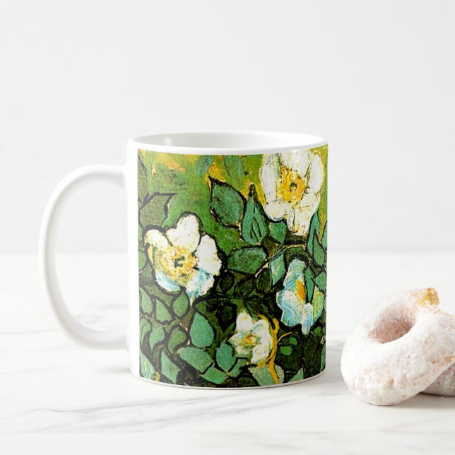 Mug Vincent van Gogh - Roses sauvages, (Avec donut)