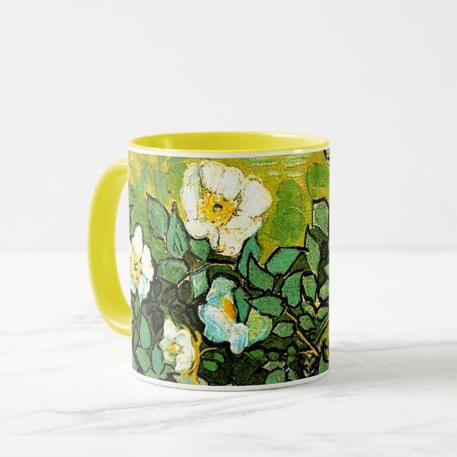 Mug Vincent van Gogh - Roses sauvages, (Devant gauche)