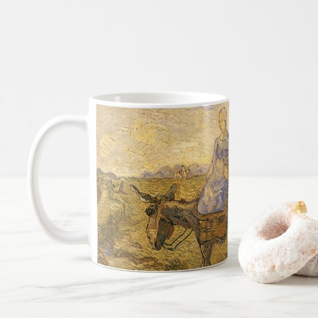 Mug Vincent van Gogh - Un couple paysan va au travail (Avec donut)