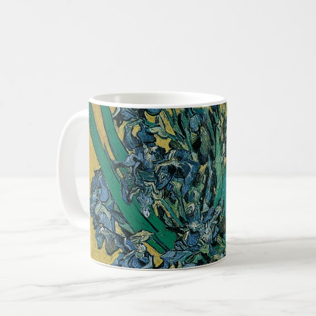 Mug Vincent van Gogh - Vase avec iris Fond jaune (Devant gauche)