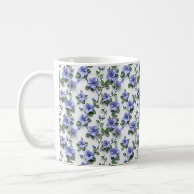 Mug Vins de traînée botanique Lavender Lilac florale M (Gauche)